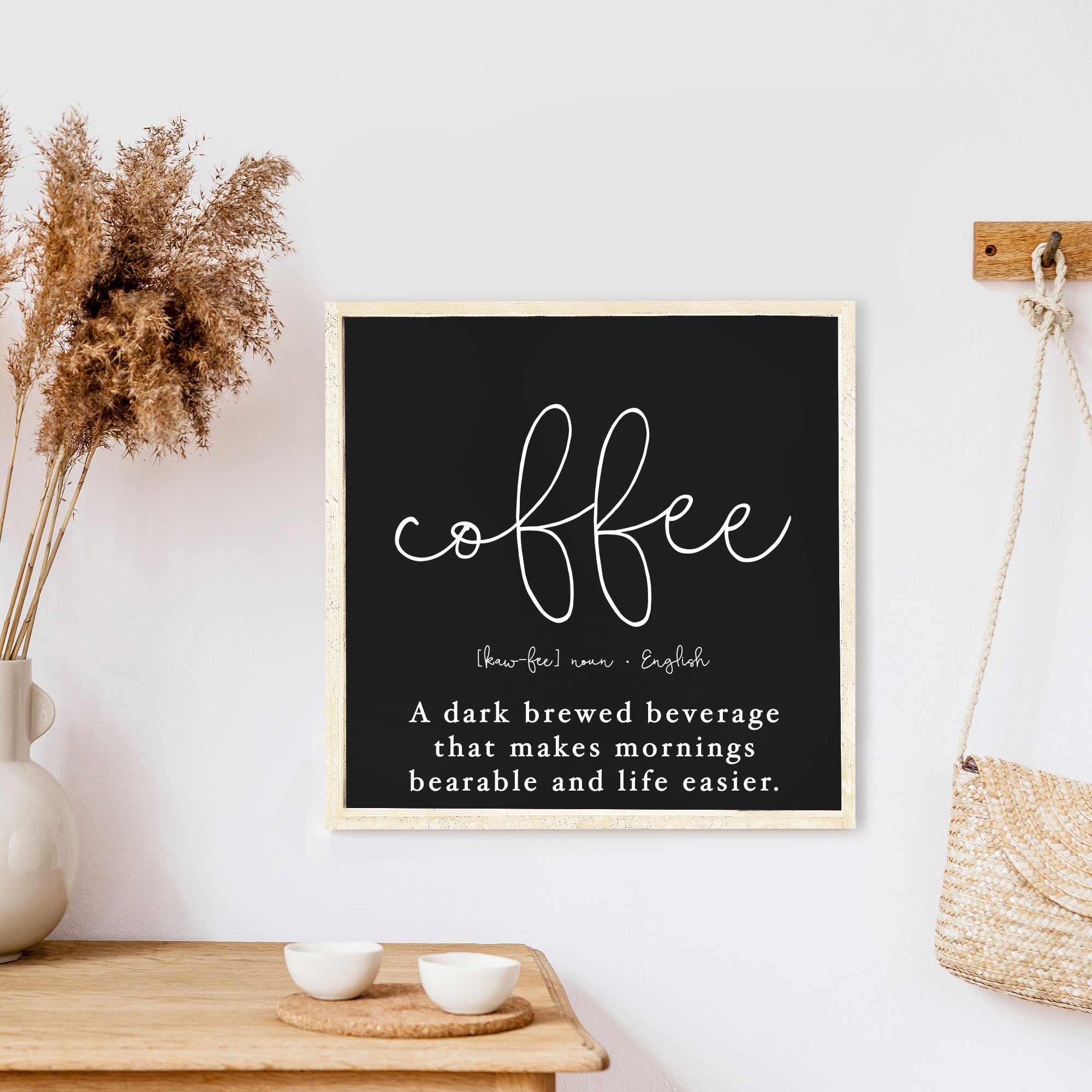 Coffee Definition Wood Sign-2