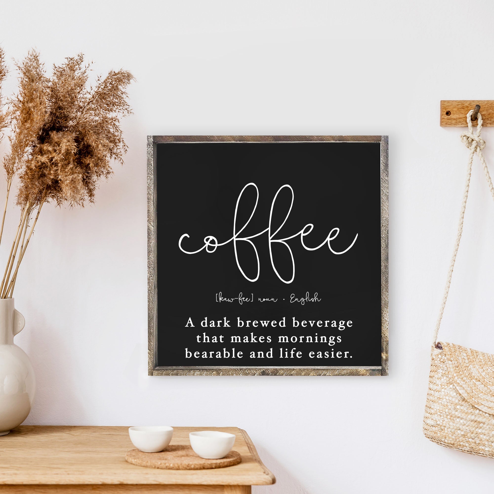 Coffee Definition Wood Sign-6