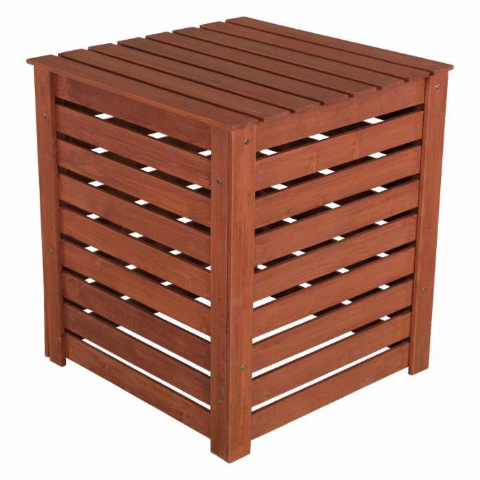 Solid Wood 90-Gallon Compost Bin with Removable Top and Hinged Side Panel-3