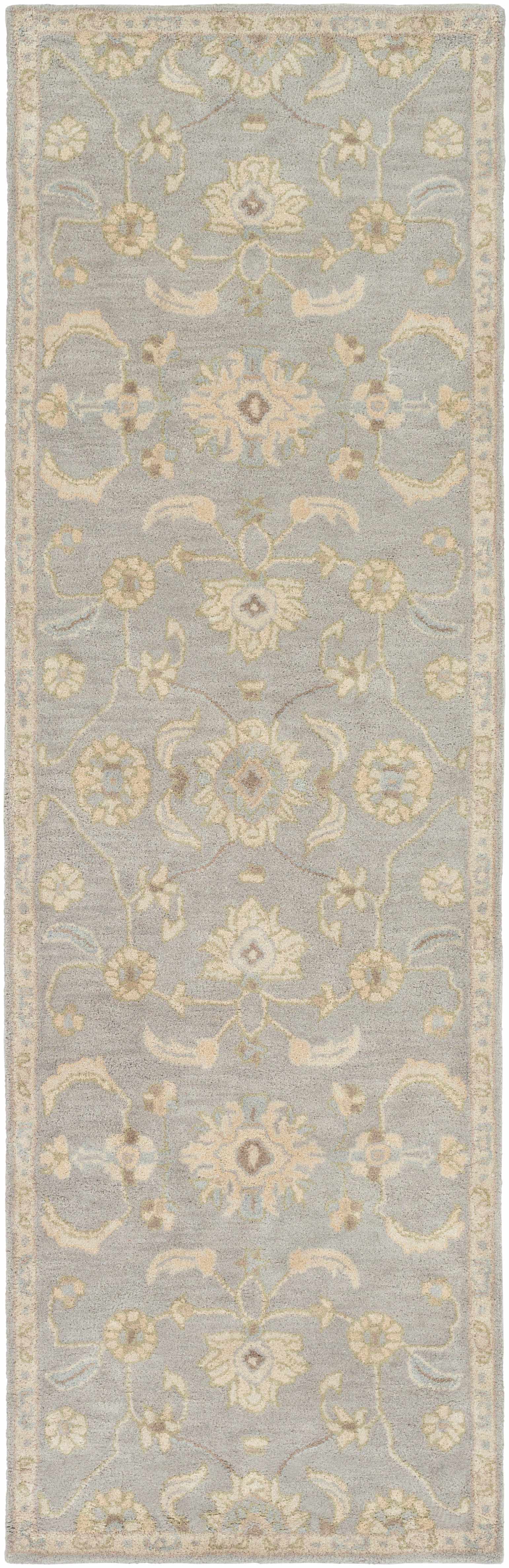 Copen Beige Floral Wool Rug-6