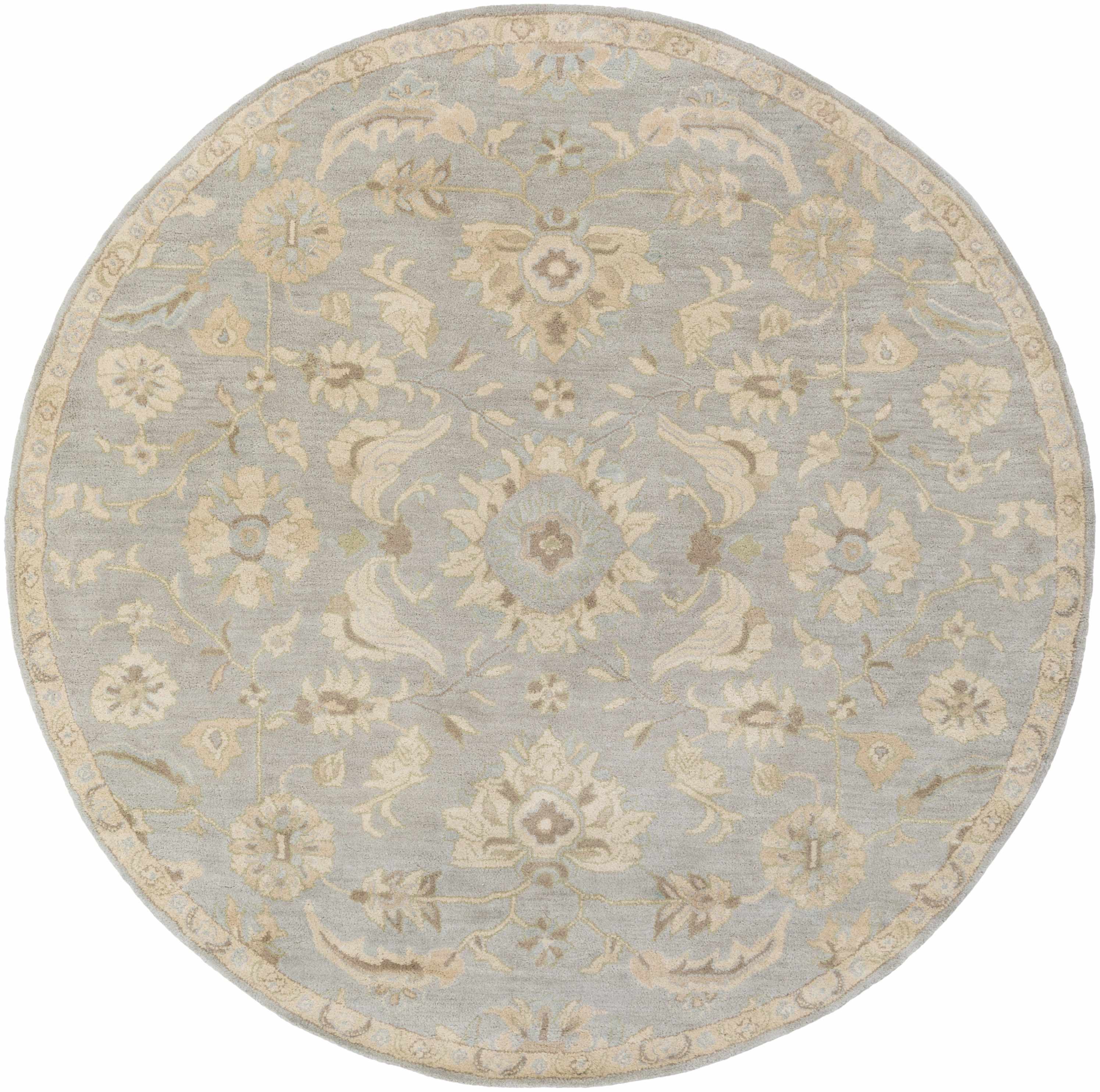 Copen Beige Floral Wool Rug-8