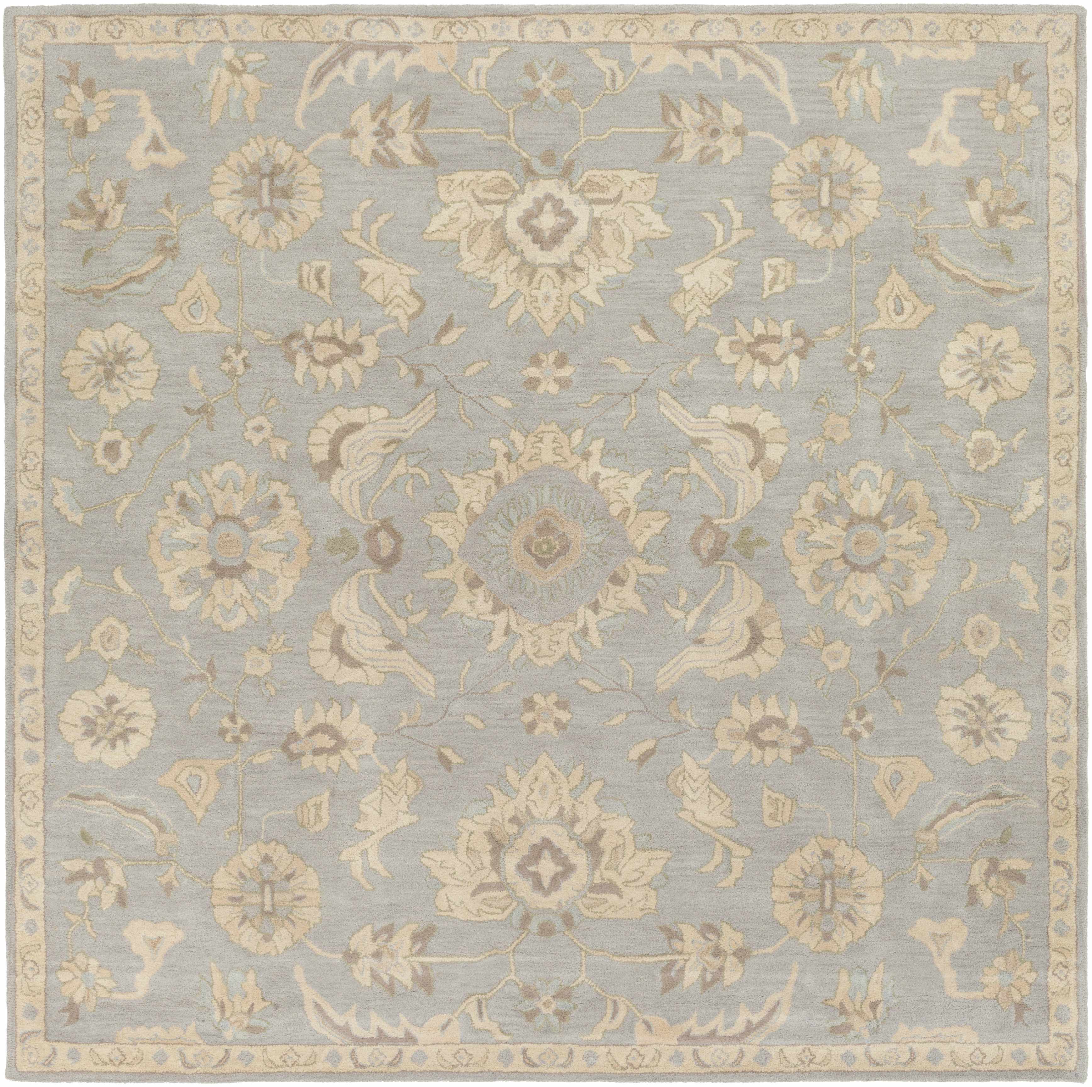 Copen Beige Floral Wool Rug-9