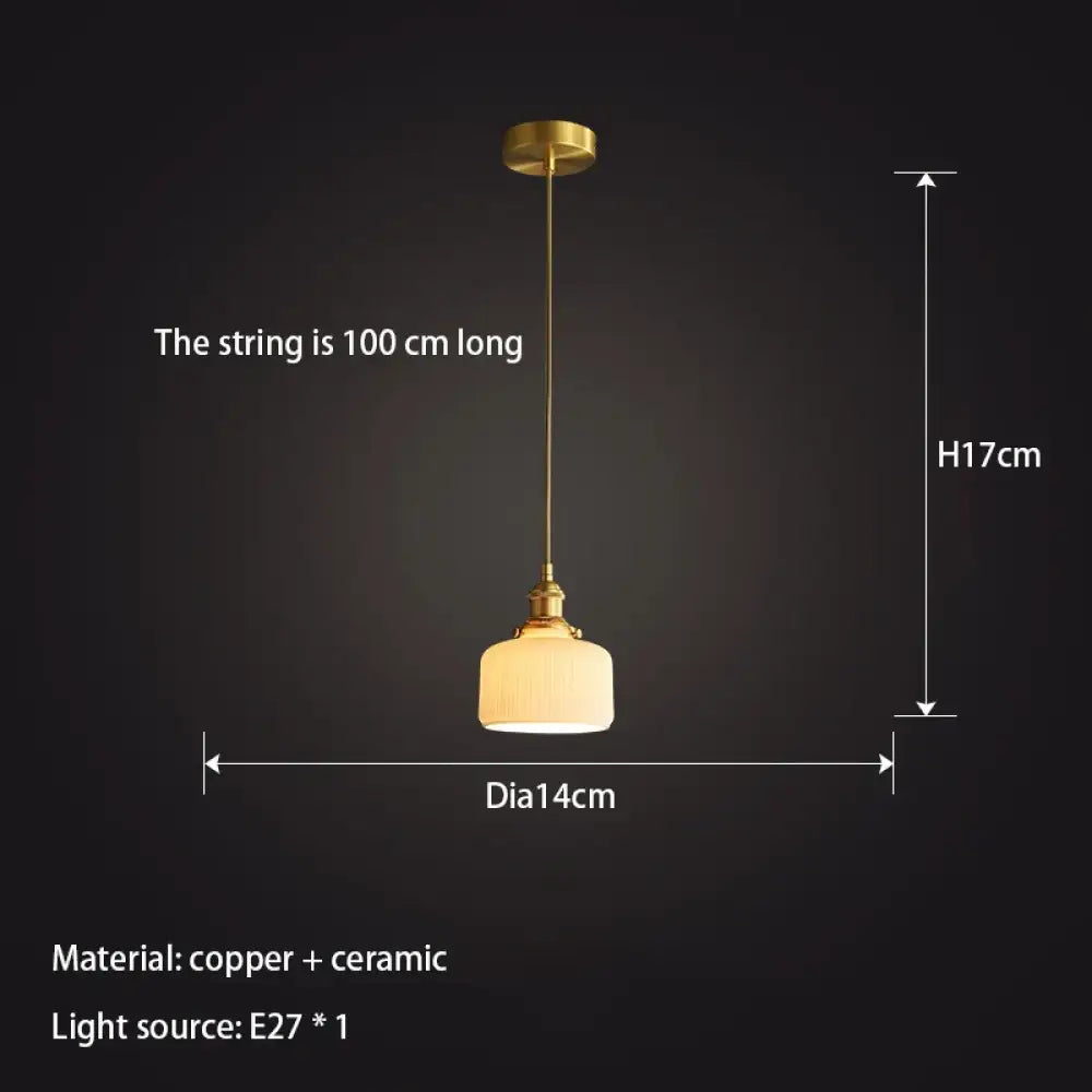 Copper Ceramic Chandelier | Bedroom & Bedside Lighting