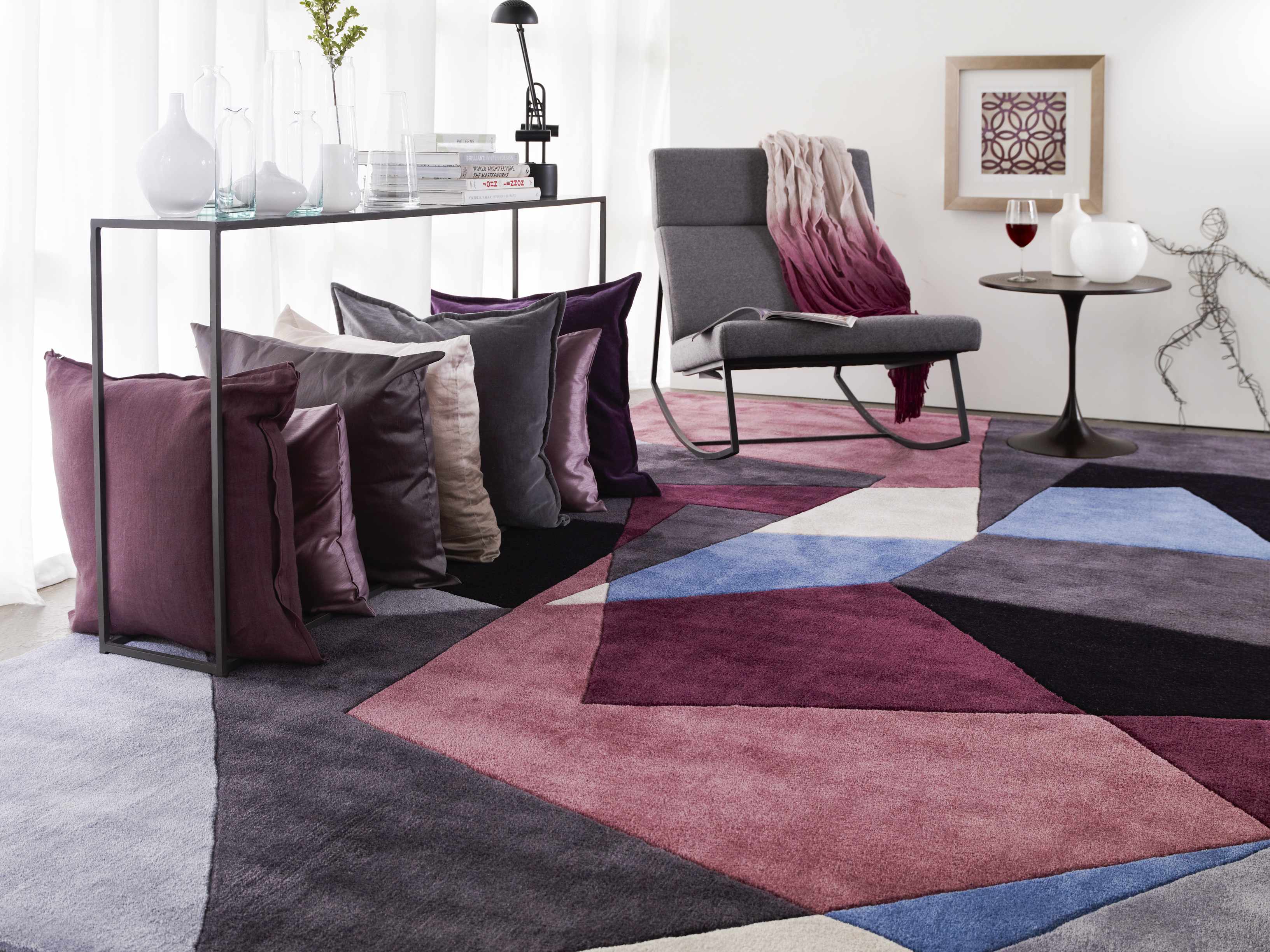 Shawneetown Plum Square Throw Pillow - Clearance-0