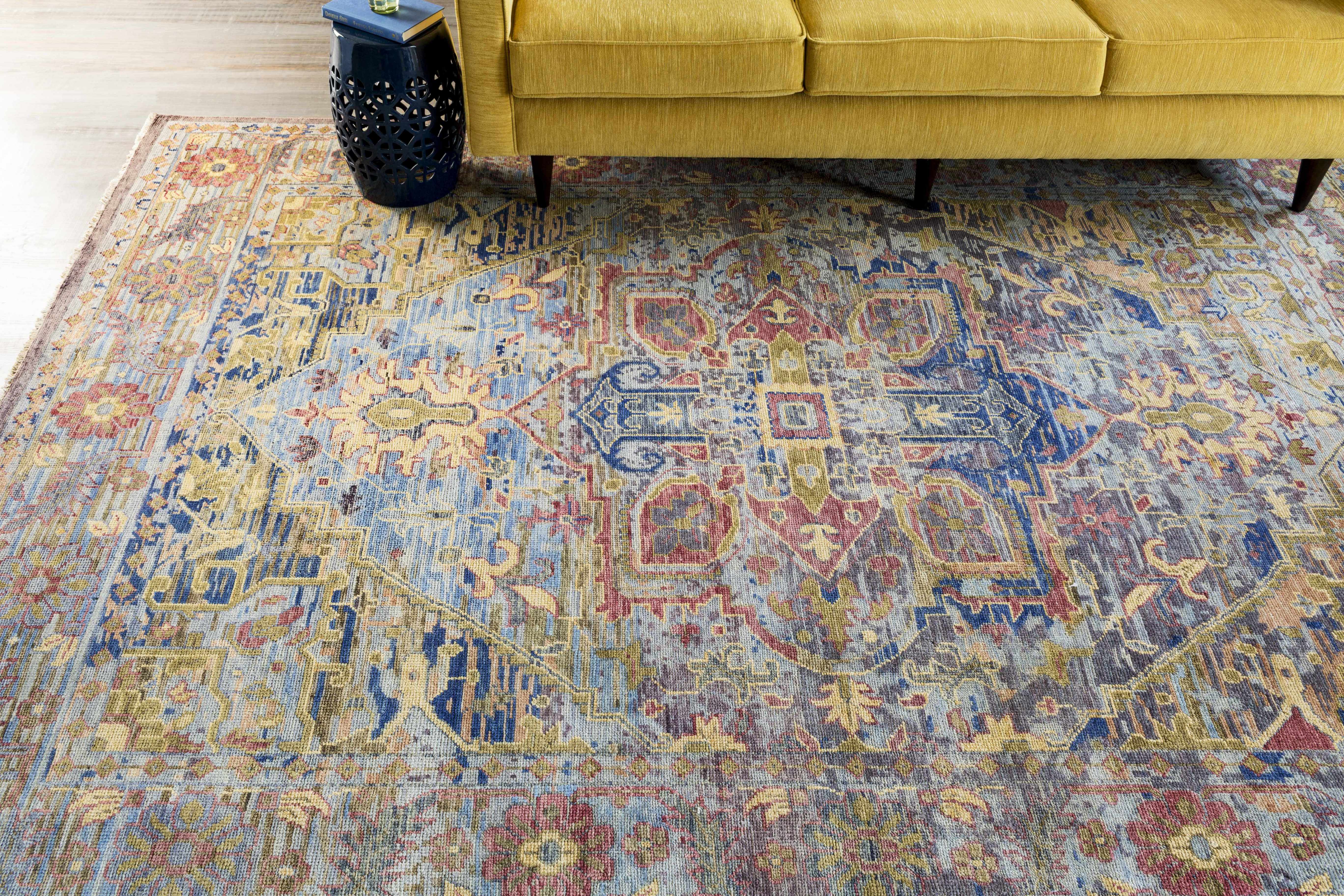 Navy Blue Ceramic Stool-2