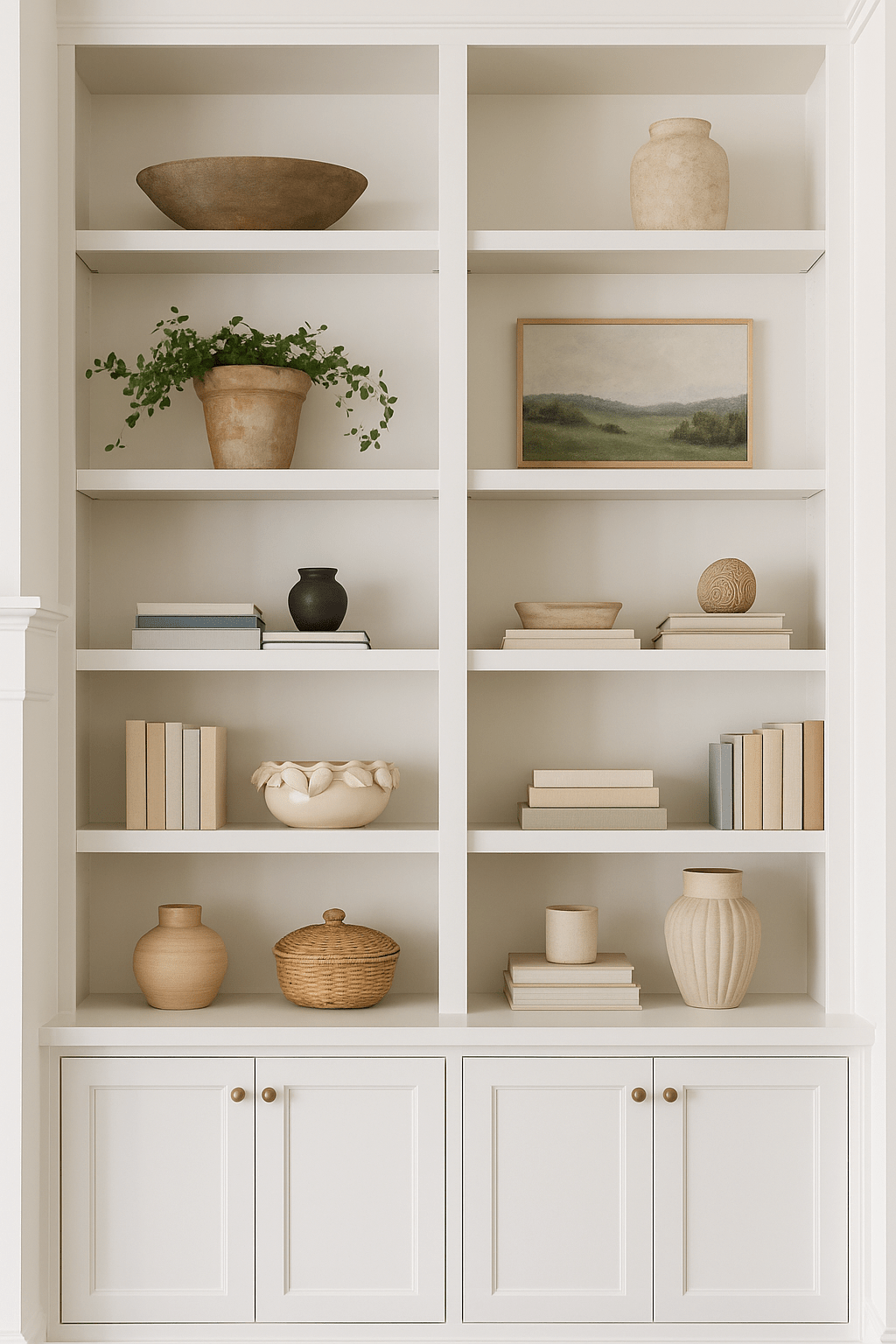 Cream Stoneware Bowl with Lemons – Decorative Accent