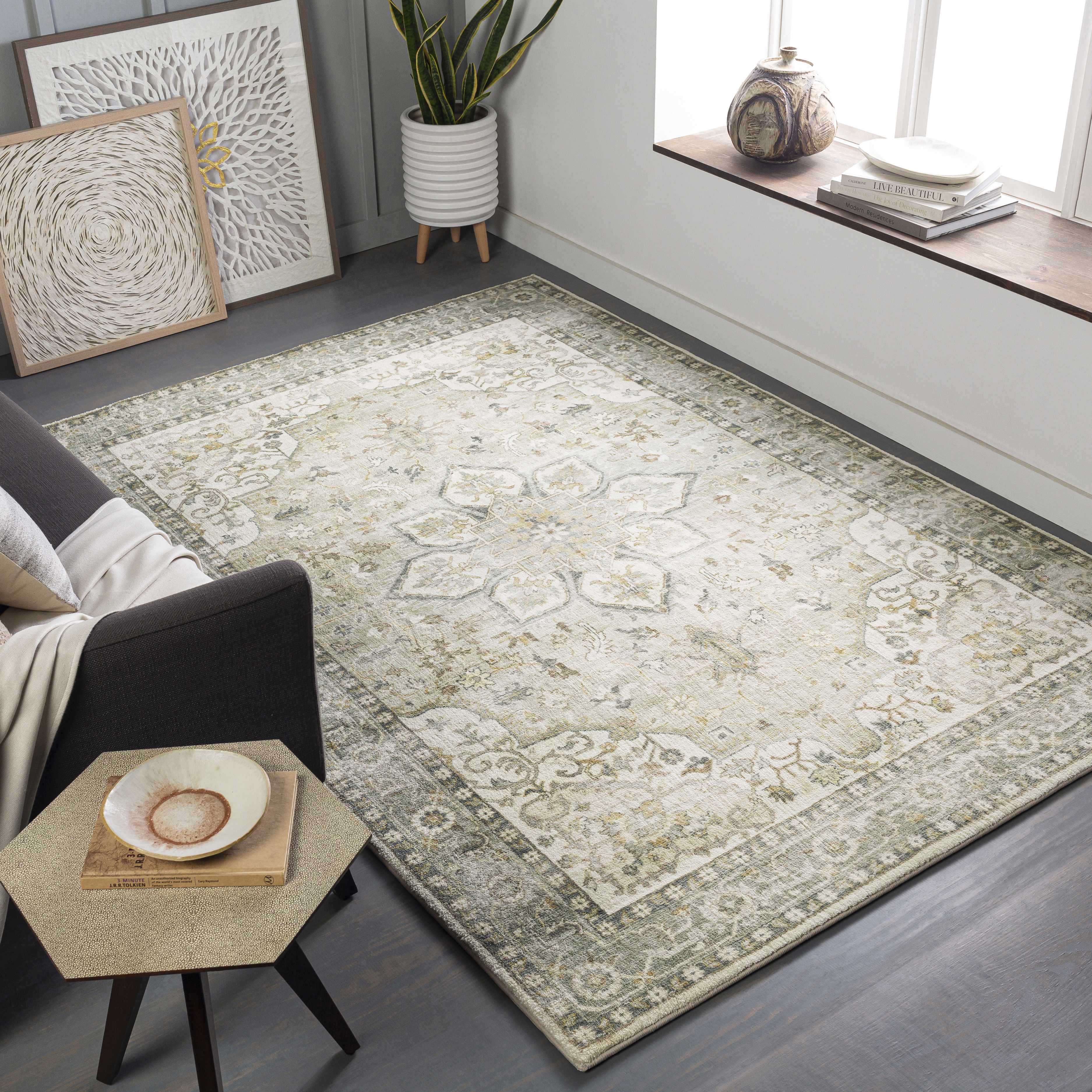 Crondall Sage Traditional Area Rug-2