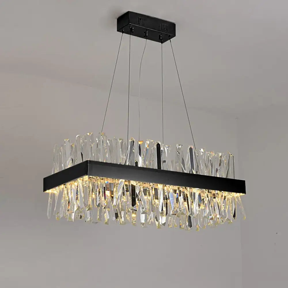 Crystal Gold Chrome Chandelier | Kitchen Island Lighting