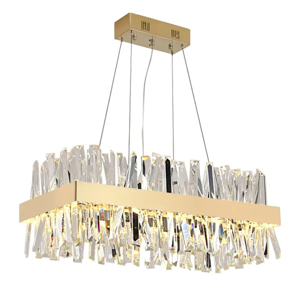 Crystal Gold Chrome Chandelier | Kitchen Island Lighting