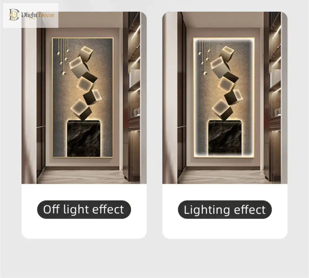 Crystal LED Wall Art Light | Modern Interior Home Lighting