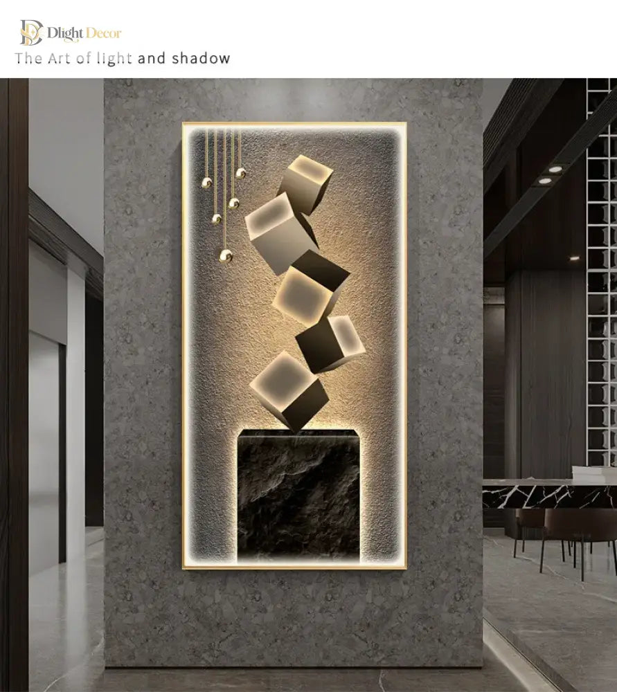 Crystal LED Wall Art Light | Modern Interior Home Lighting