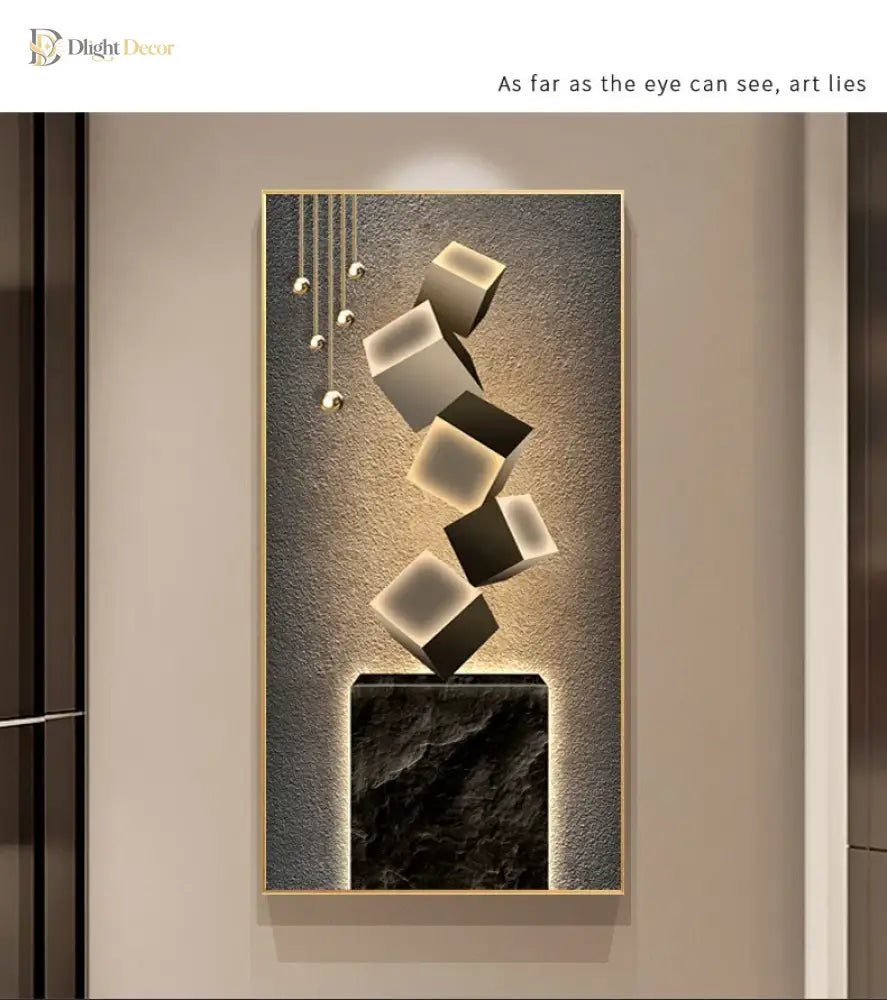 Crystal LED Wall Art Light | Modern Interior Home Lighting