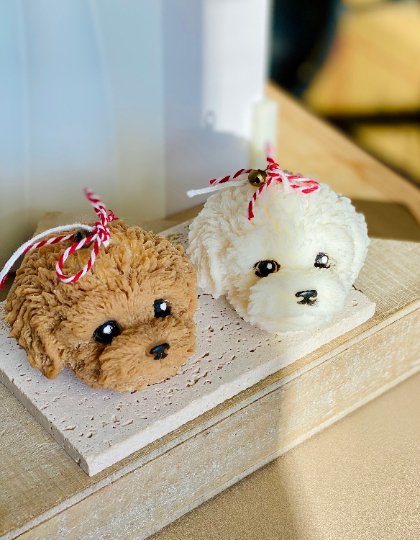 Cute Puppy Head Soy Wax Candle-1