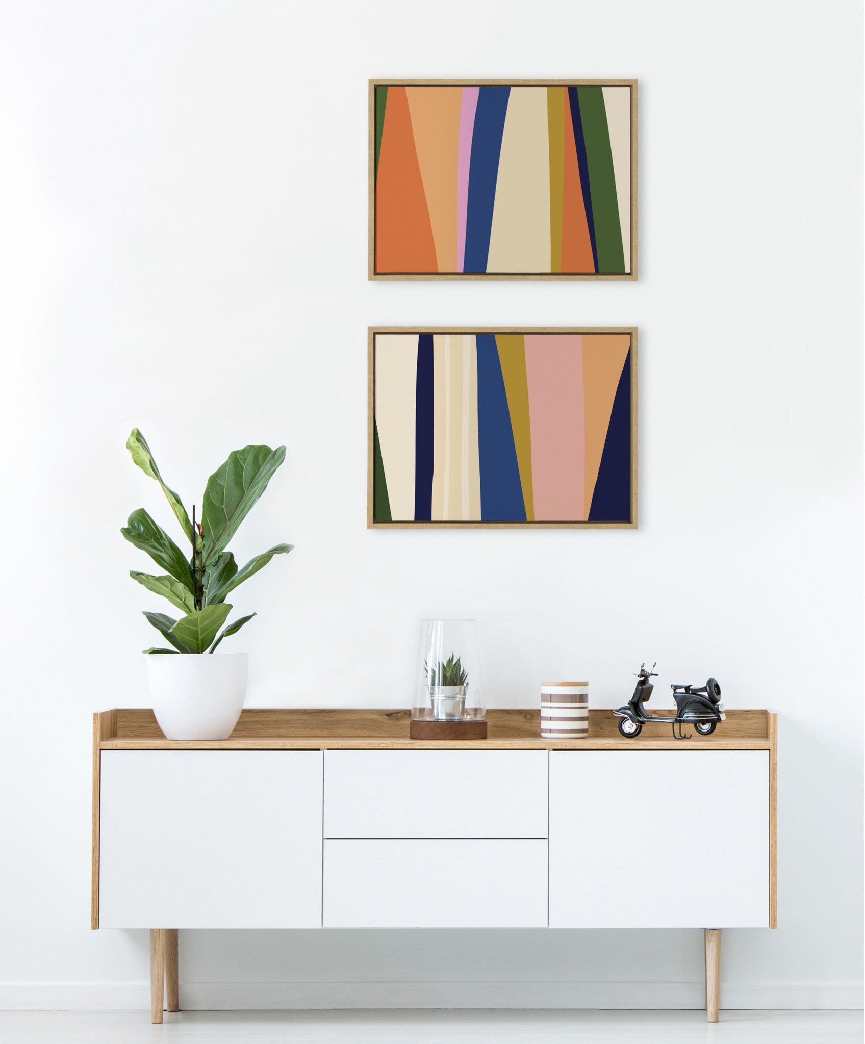 Sylvie Boho Max 1 and 2 Framed Canvas by The Creative Bunch Studio