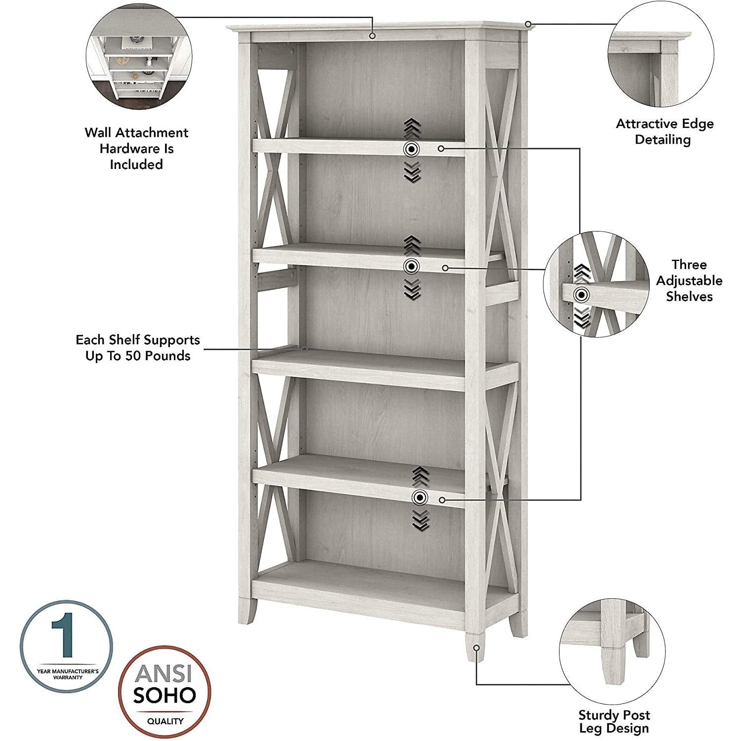 48W Writing Desk With Lateral File Cabinet Home Office Furniture
