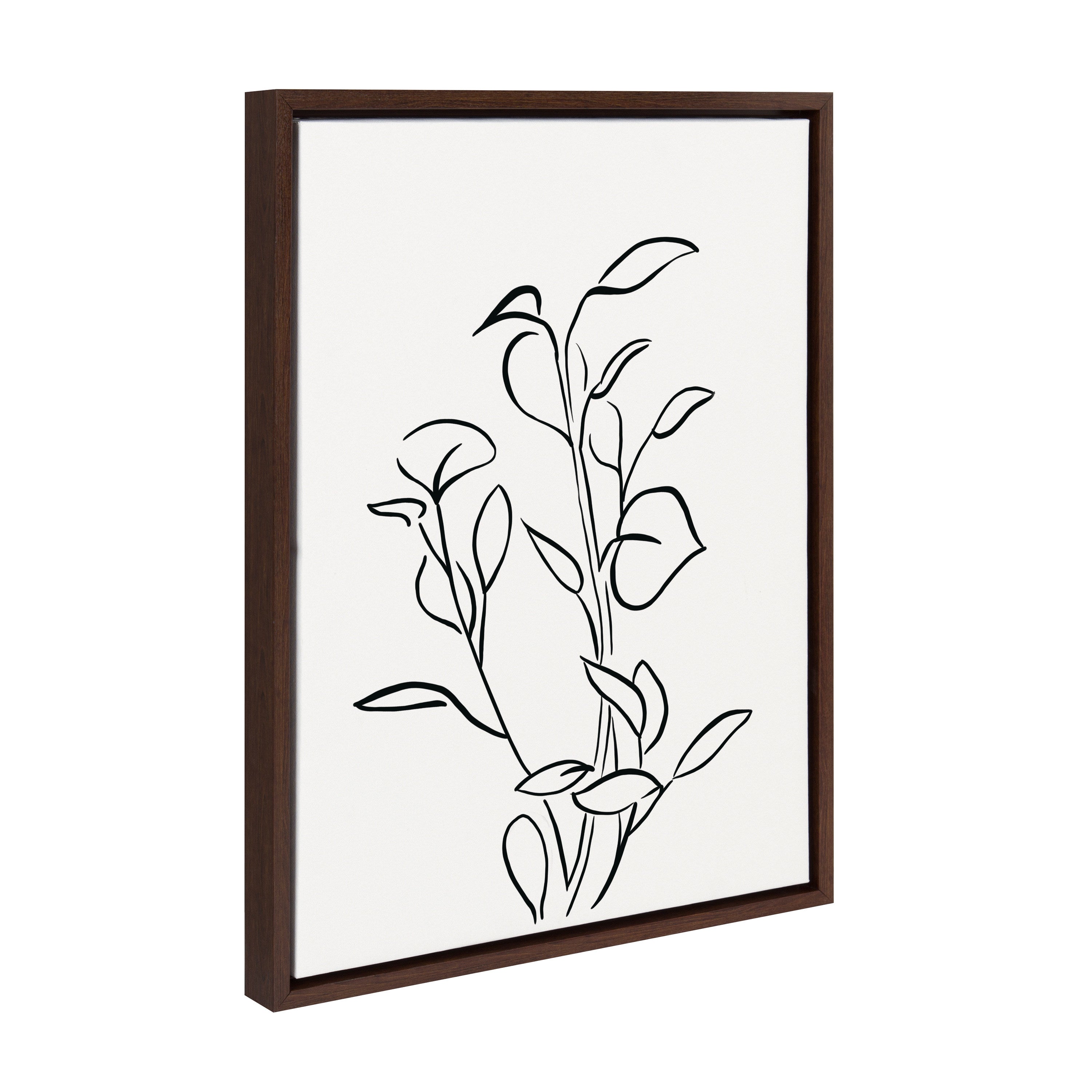 Sylvie Botanical Sketch Print No 2 Framed Canvas by The Creative Bunch Studio