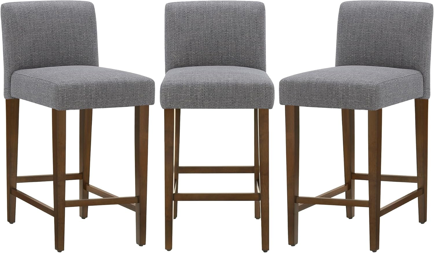 Comfortable Upholstered Bar Stools Set of Three