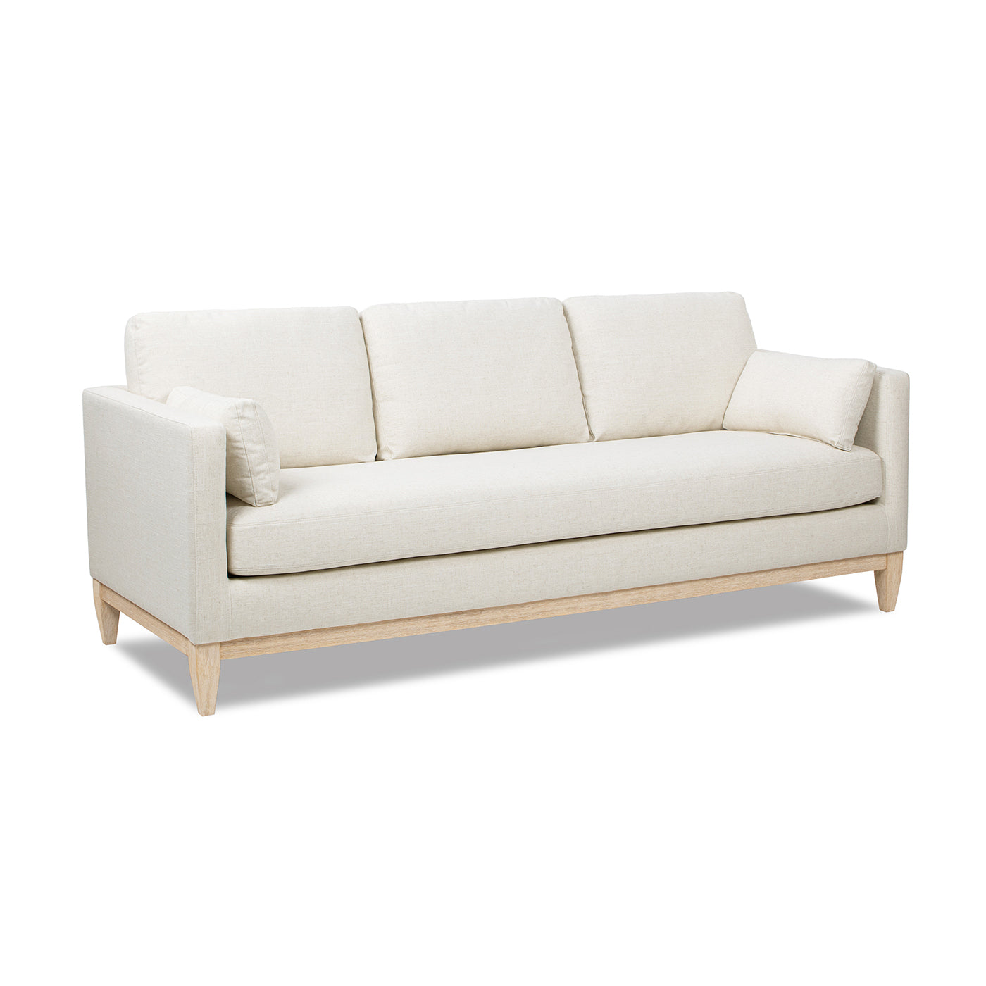 Knox 84' Modern Farmhouse Sofa, Flax White Linen