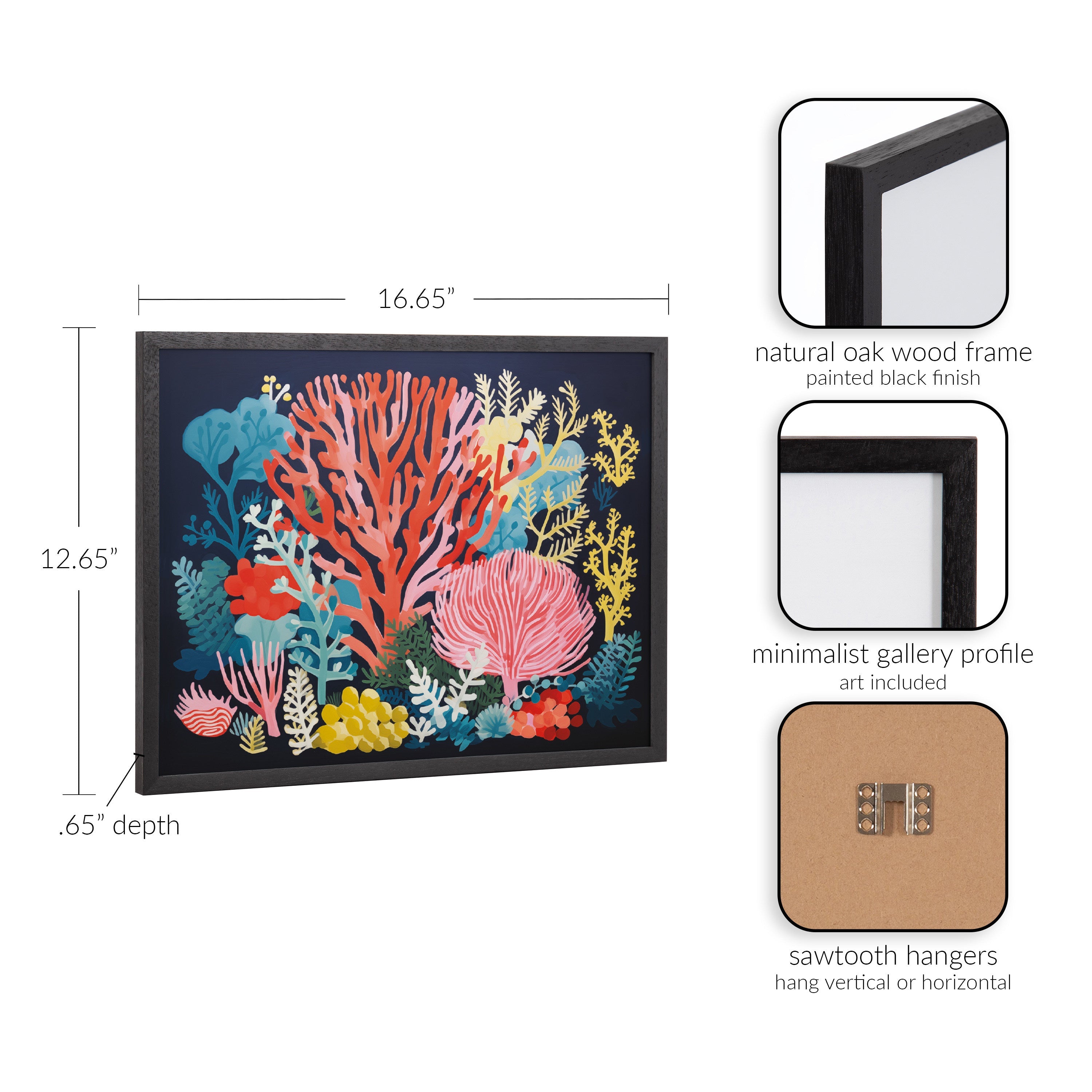 Gallery Bright Coral Underwater Ocean Print by The Creative Bunch Studio