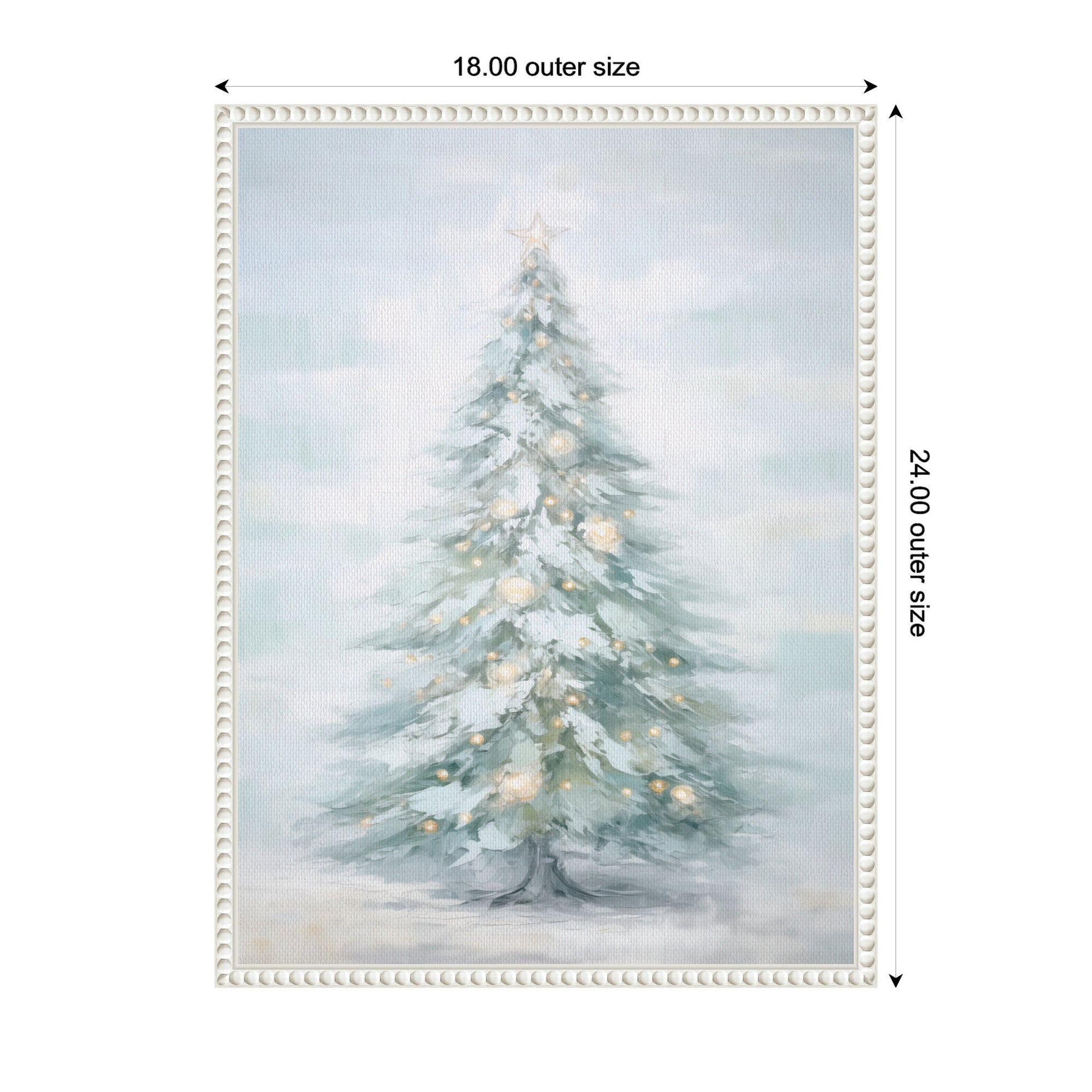 Sylvie Beaded Pastel Tree Framed Canvas by The Creative Bunch Studio