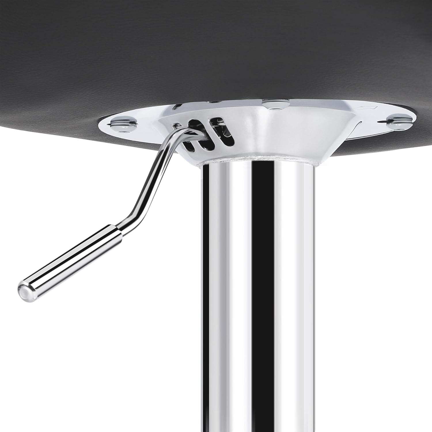 Adjustable Bar Stools Set Of 2 In Black PU Leather