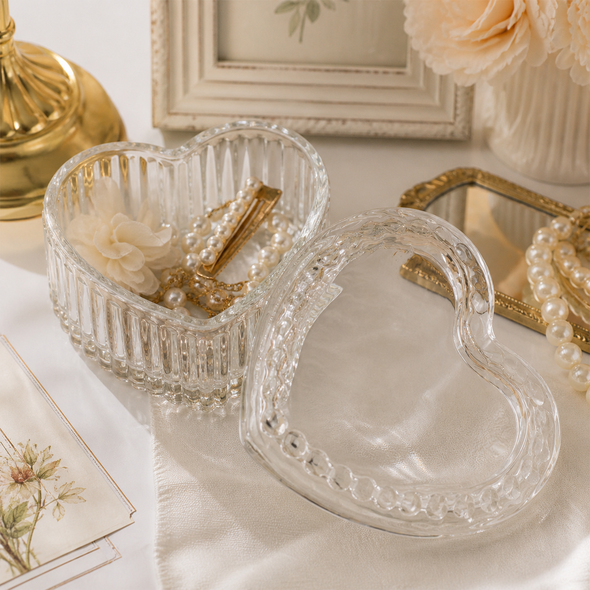 Heart Glass Storage Box