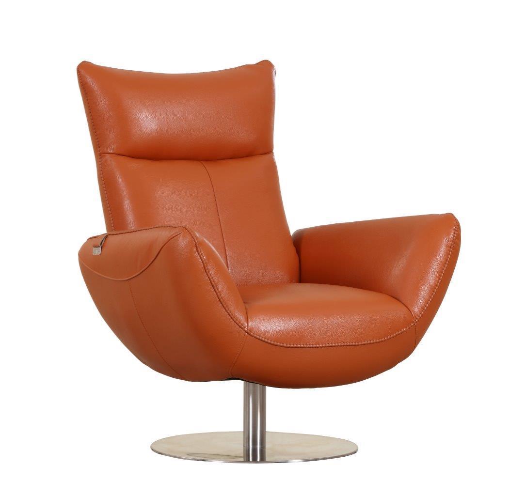 Modern Genuine Italian Leather Lounge Chair-1