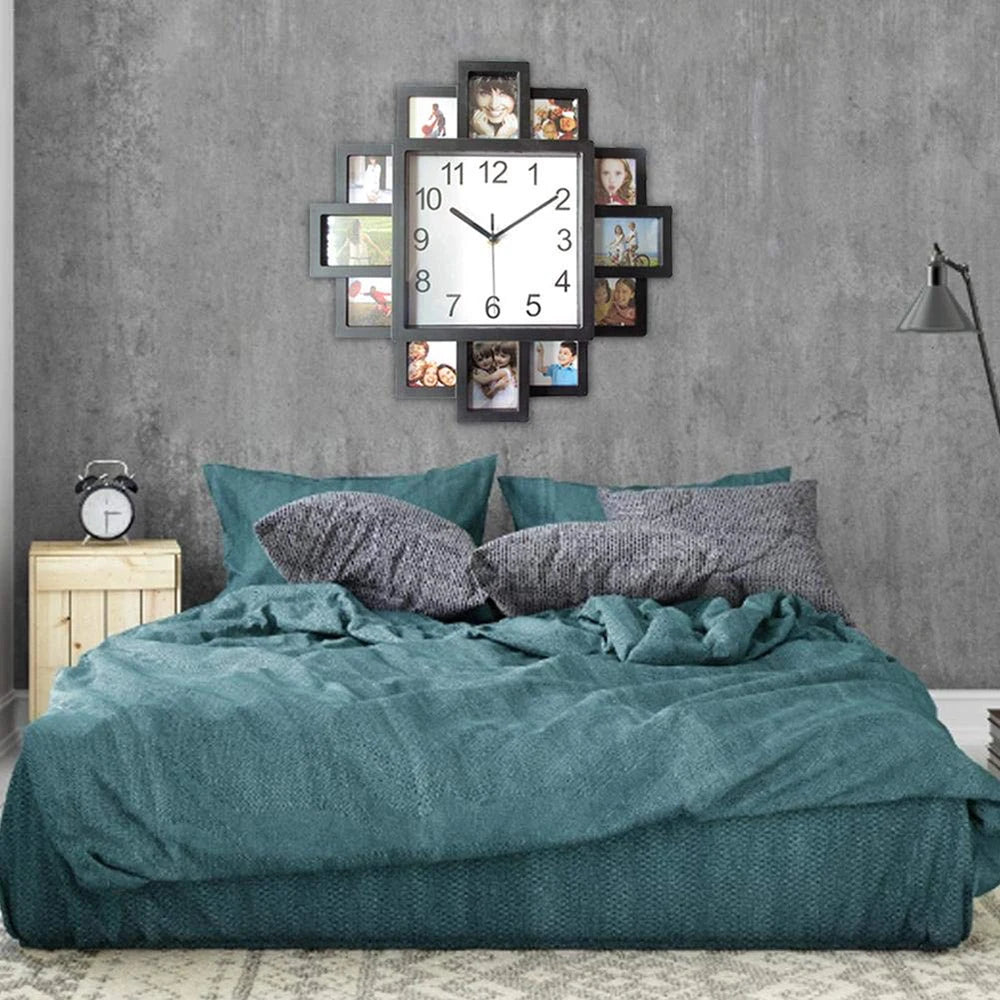 New Large Wall Clock Photo Frame Modern Design 3d Clocks