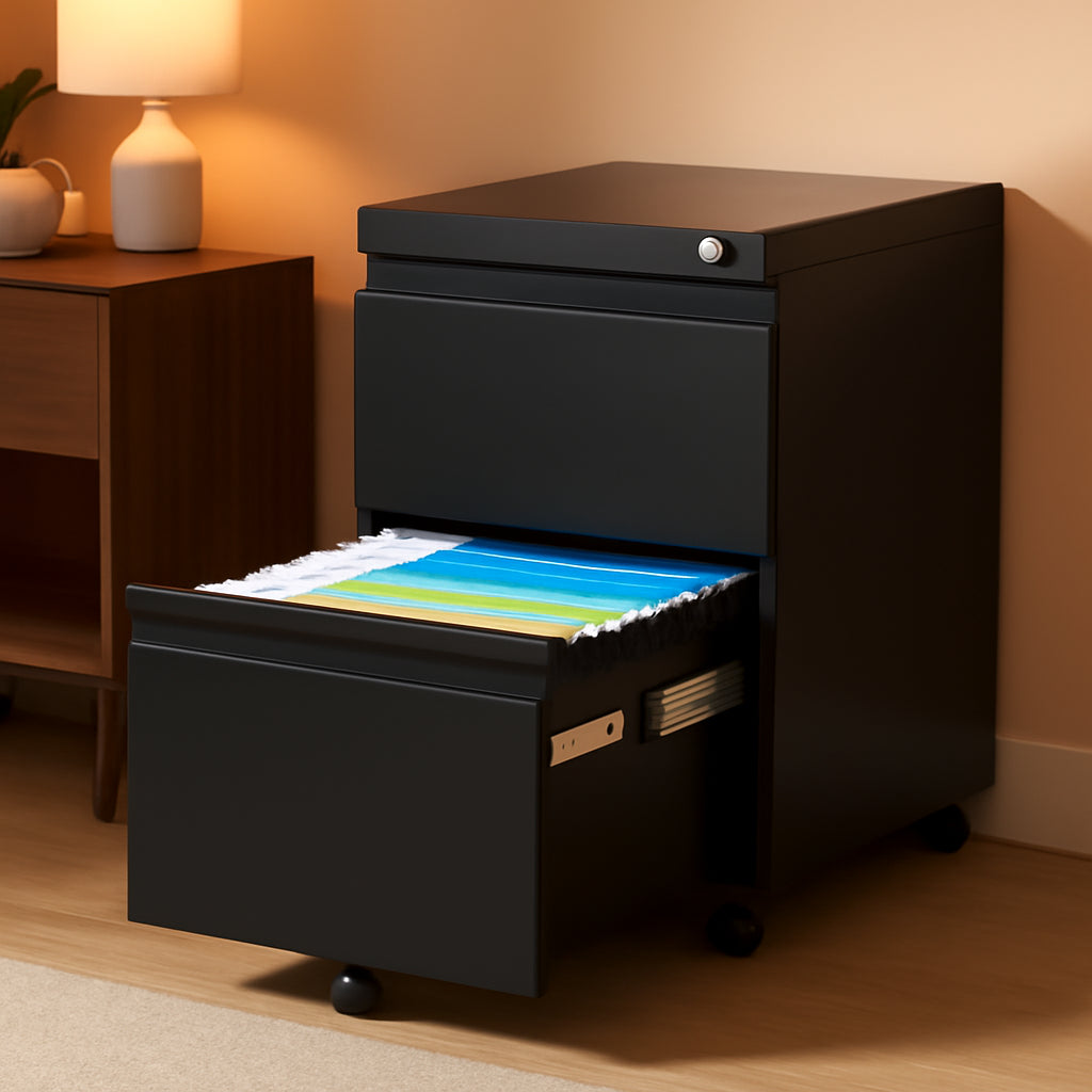 2 Drawer Vertical File Cabinet With Lock Letter Size