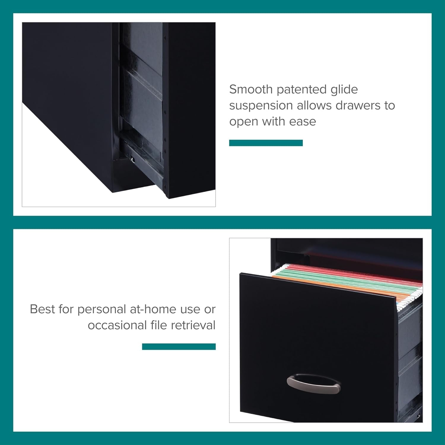 SOHO 18 Inch 3 Drawer Vertical File Cabinet With Lock