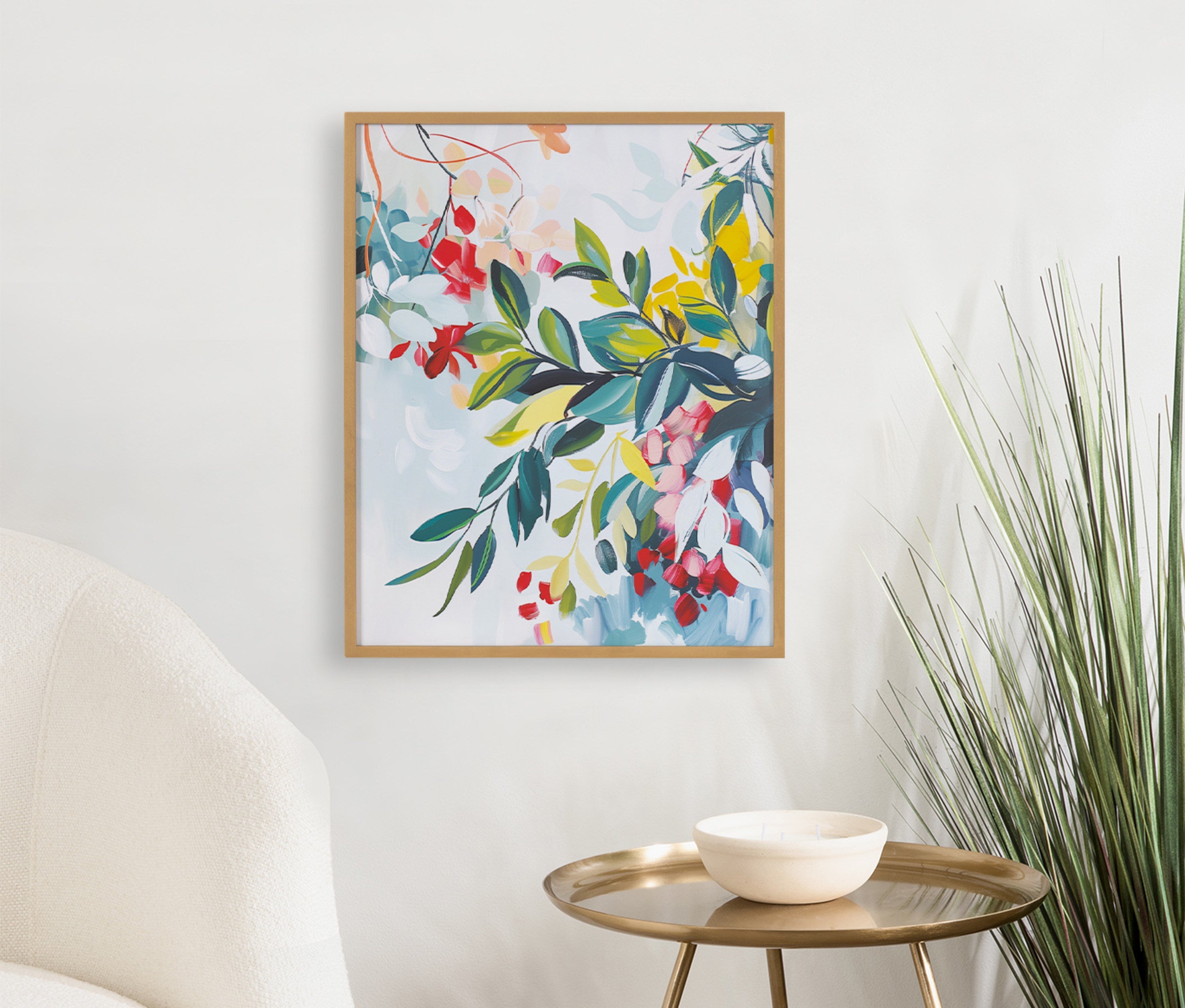 Gallery Jewel Tone Botanical Abstract Print by The Creative Bunch Studio