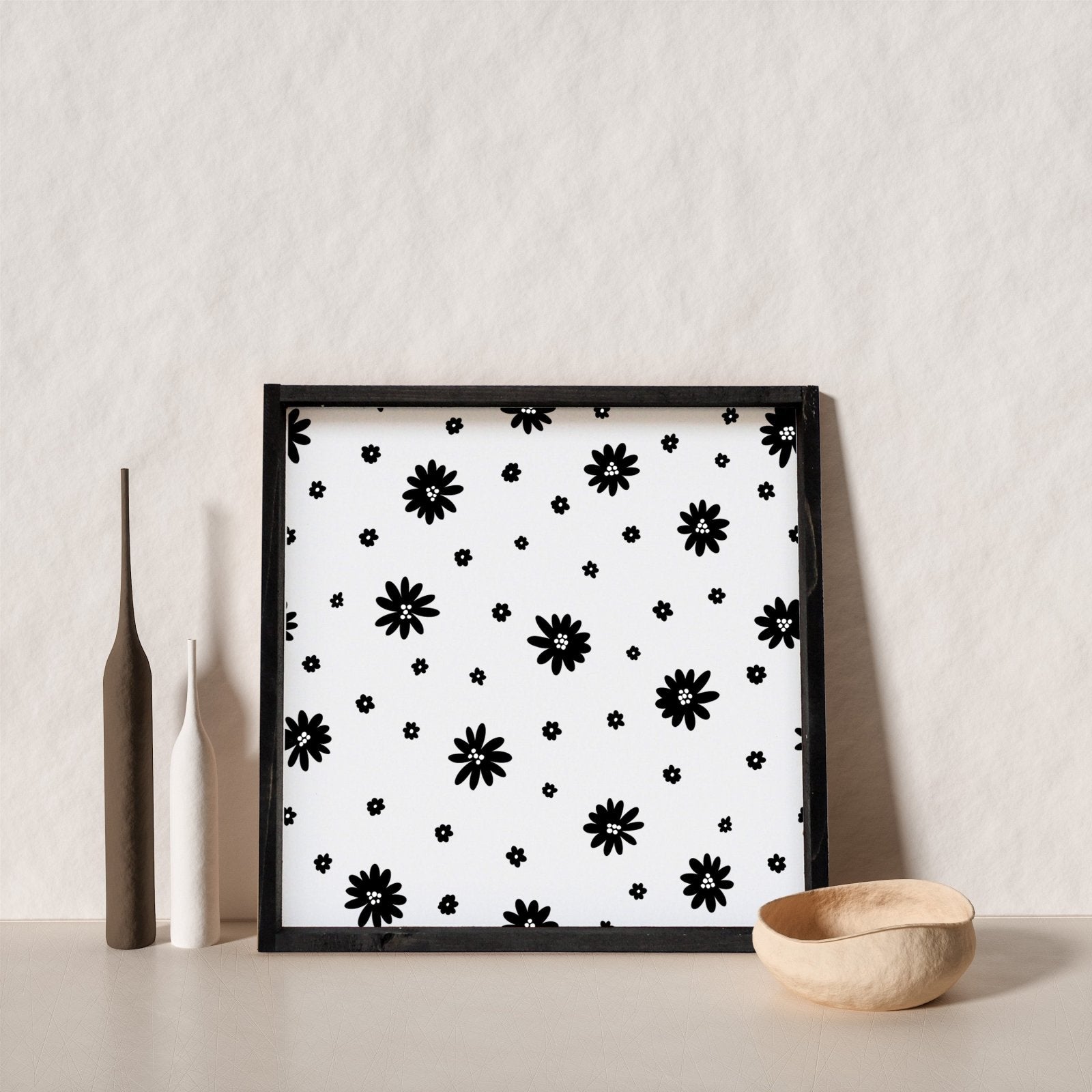 Daisy Pattern Wood Sign-3