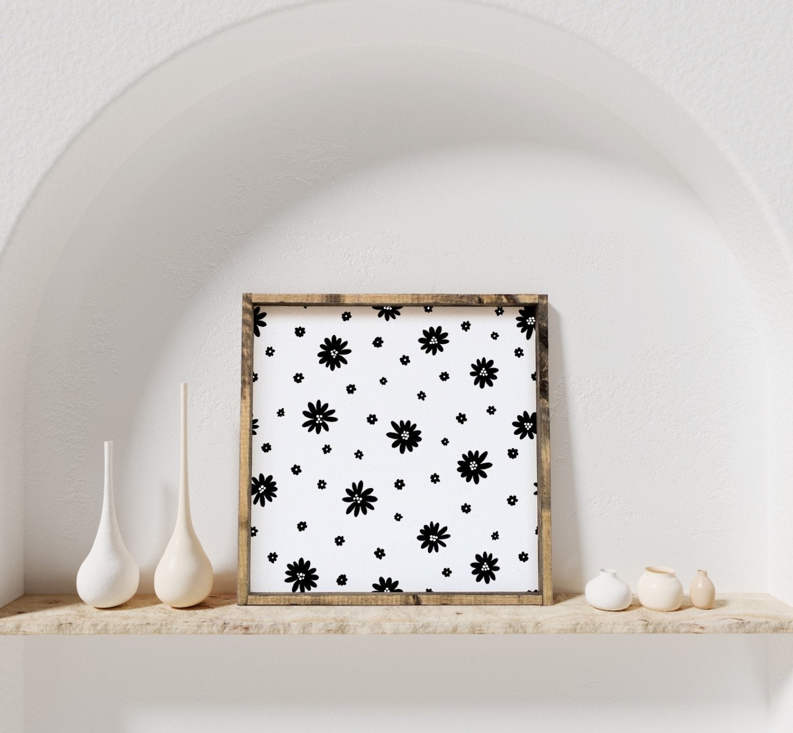 Daisy Pattern Wood Sign-2