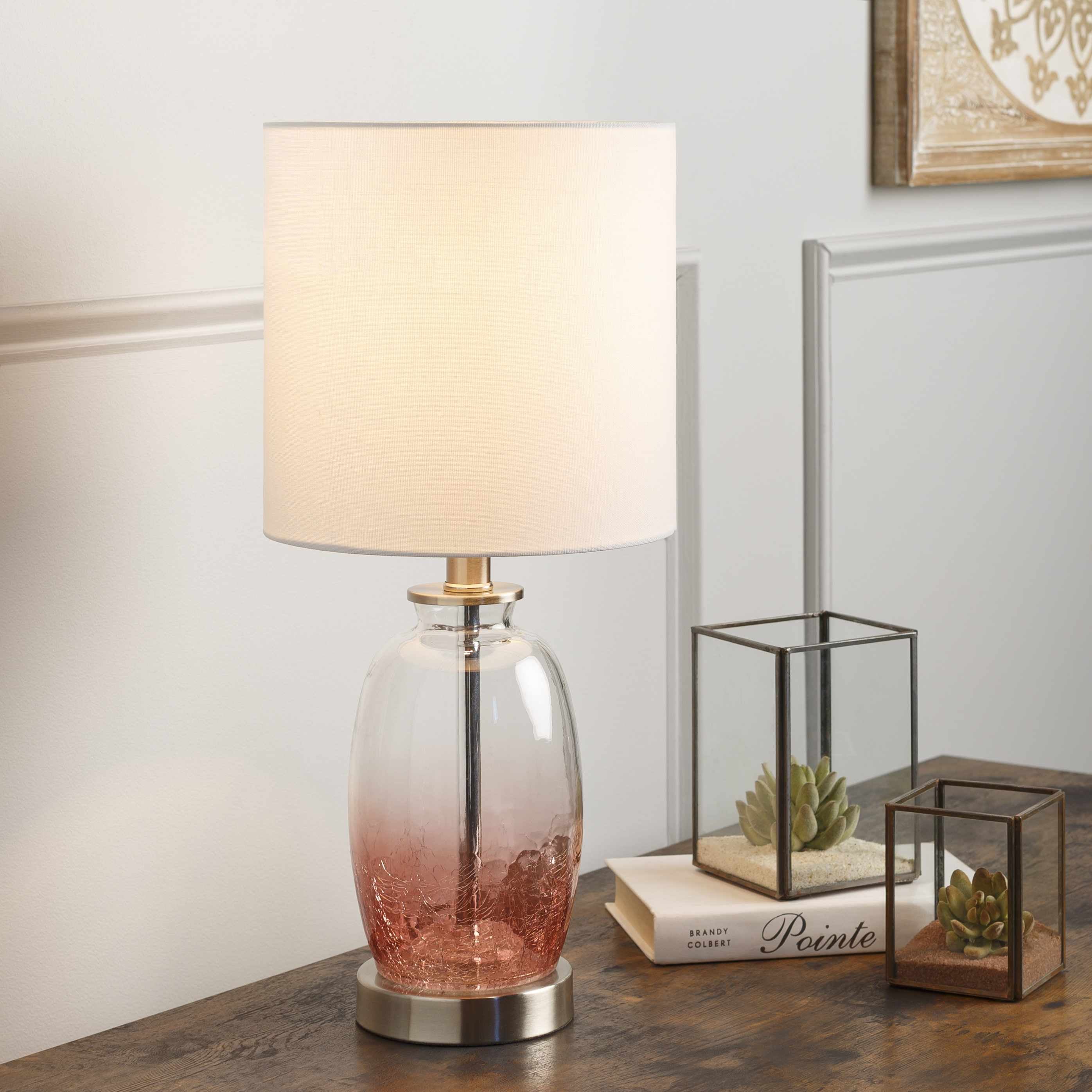 Dalvey Rustic Brown Cylindrical Table Lamp-2