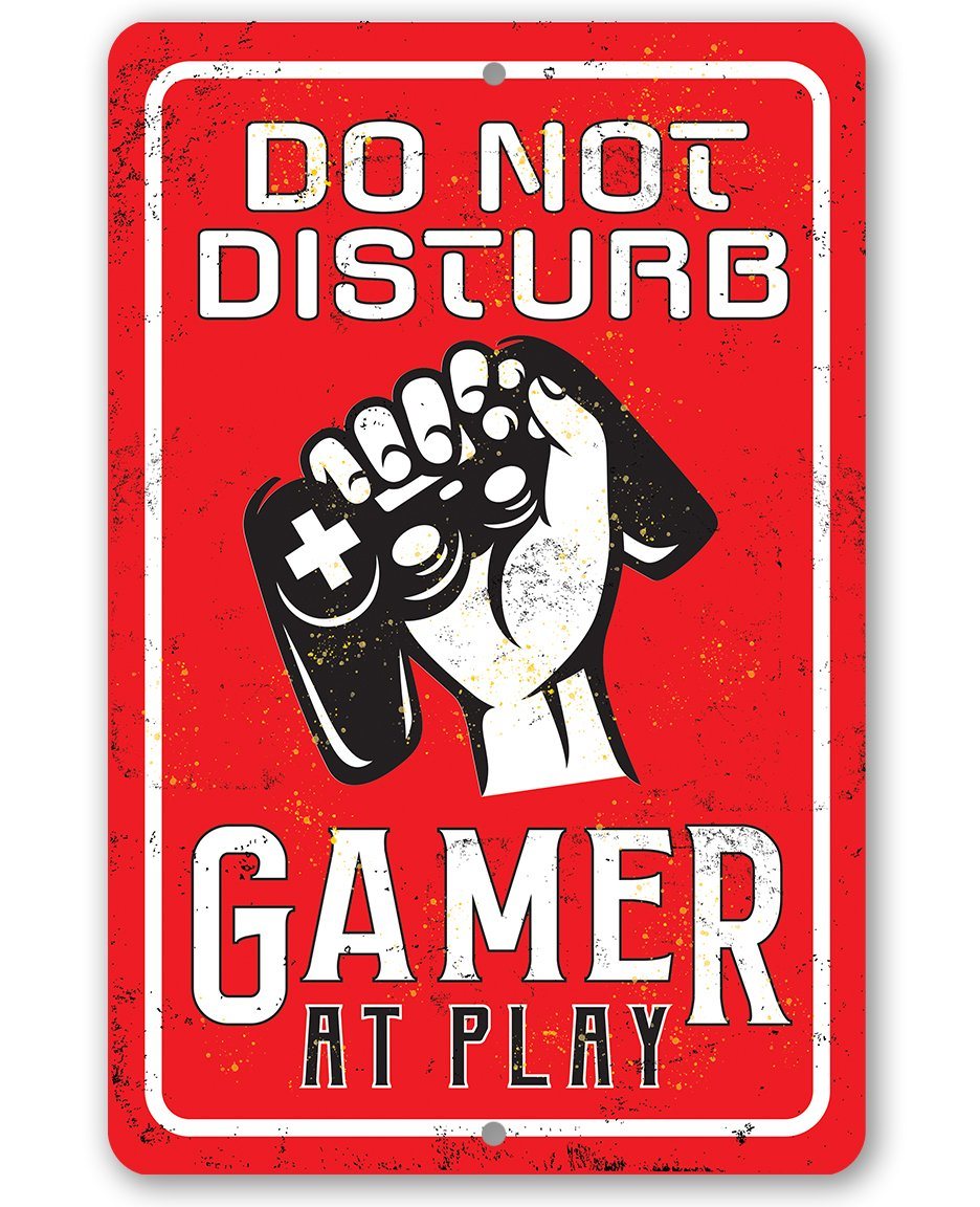 Danger Do Not Disturb Gamer- Metal Sign