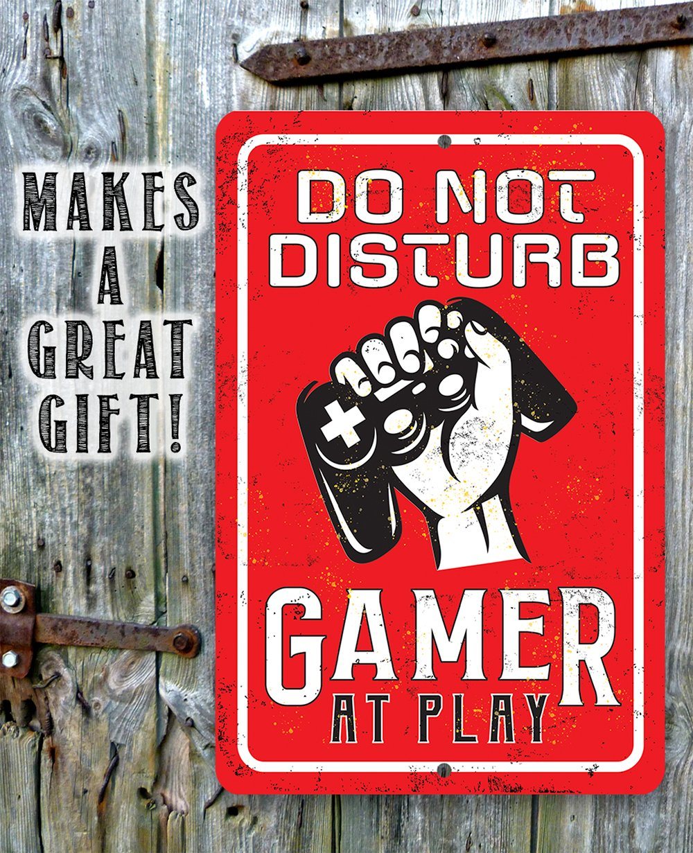 Danger Do Not Disturb Gamer- Metal Sign