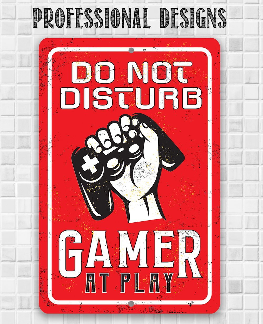 Danger Do Not Disturb Gamer- Metal Sign