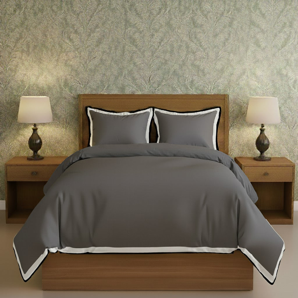 Black & White Border Frame Duvet Cover Set
