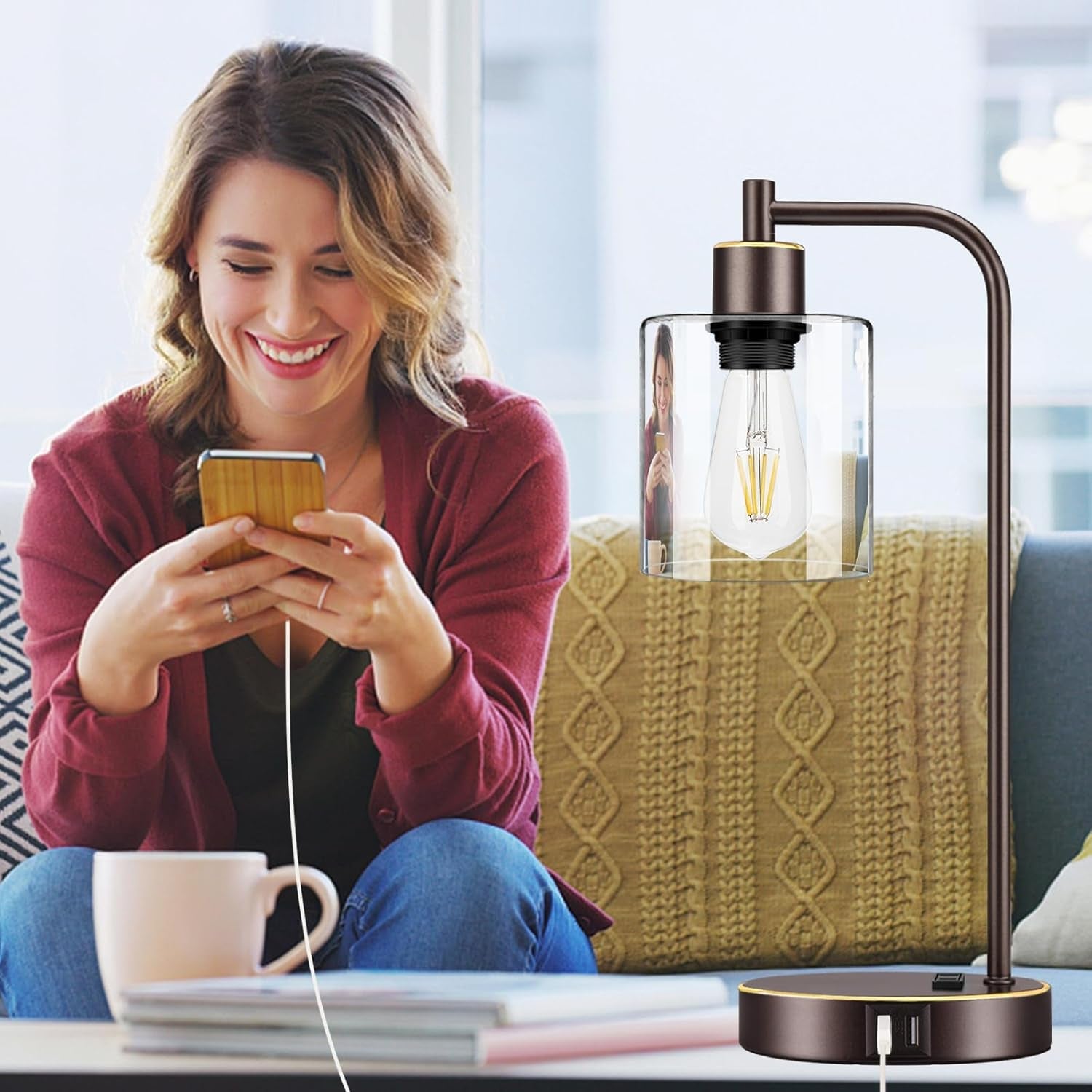 Industrial Touch Table Lamps Set Of 2 Oil Rubbed Bronze