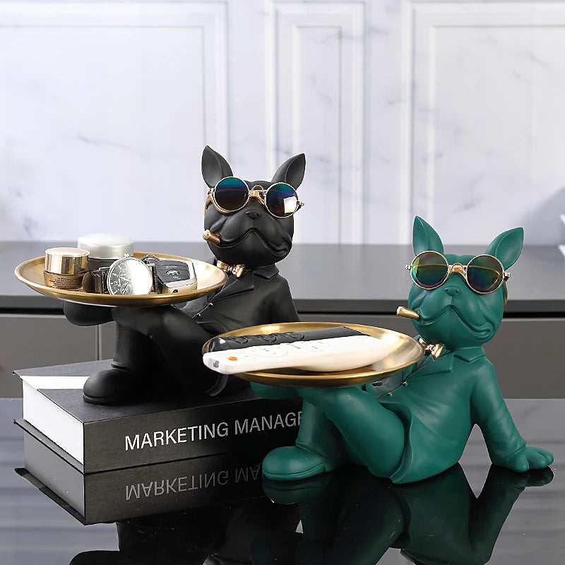 Resin Home Decor French Bulldog Statue Decorative Sculptures for Home