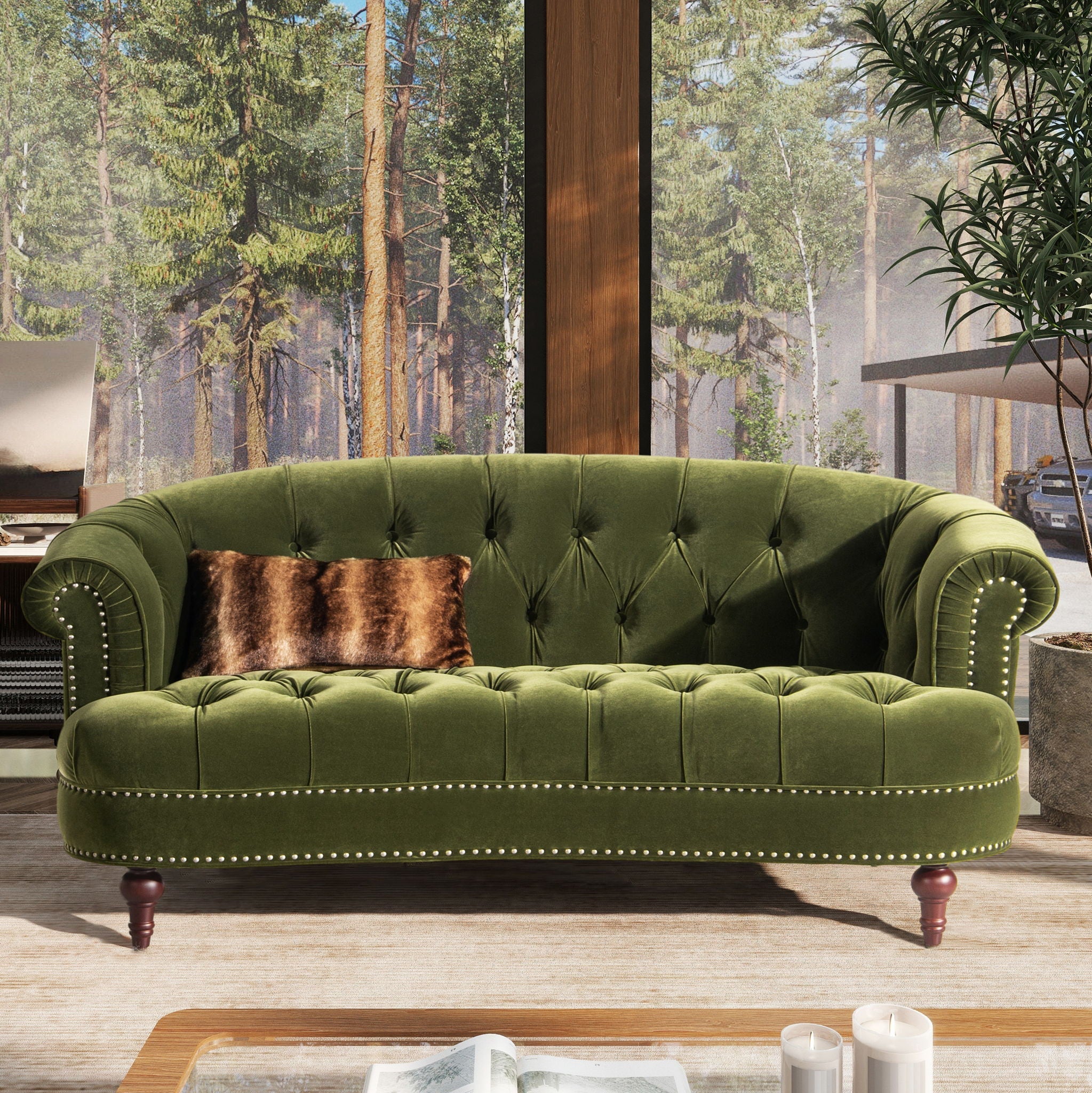 La Rosa - Victorian Chesterfield Loveseat
