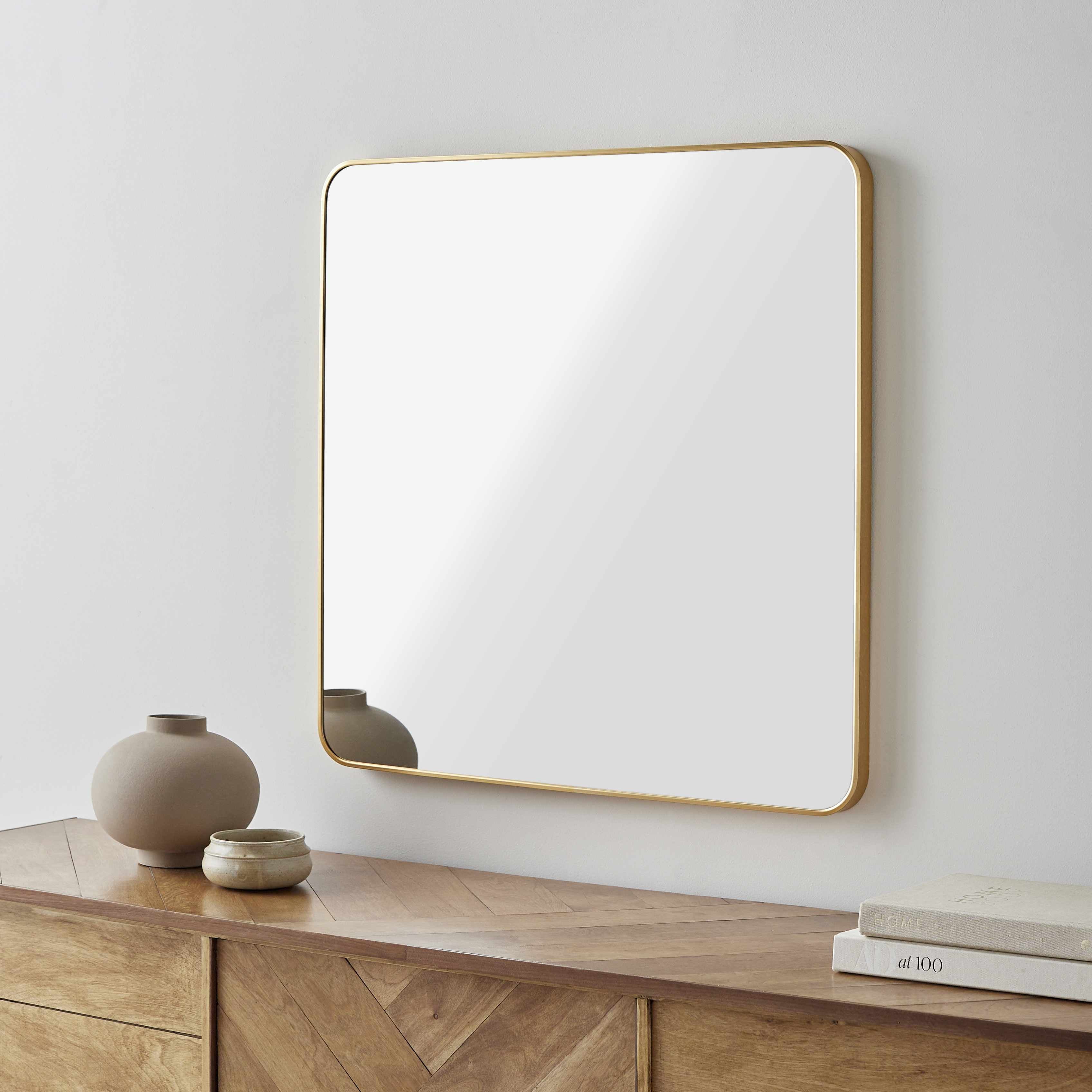 Ockenfels Modern Arched  Gold Wall Mirror-4