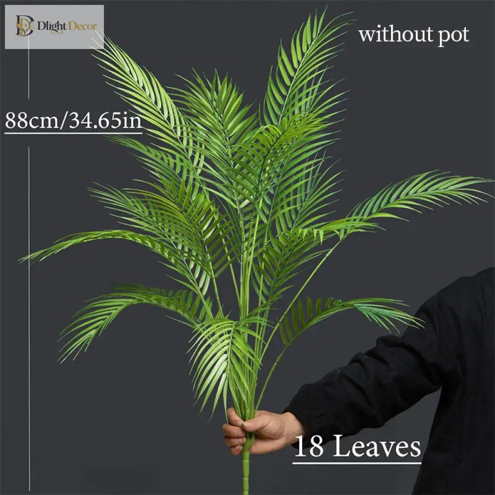 Dlight Decor 120cm Tall Palm Tree Branch with Coconut Leaves for Home and Office Decor