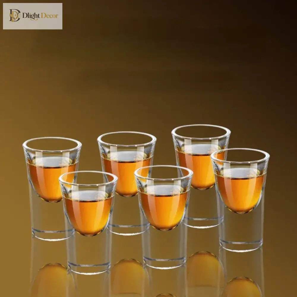 Dlight Decor 15ml Thick-Bottom Shot Glass – Single Baijiu & Spirits Cup