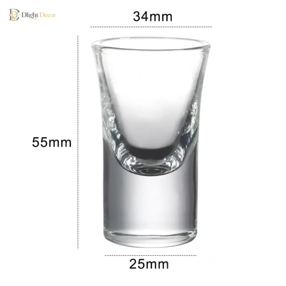 Dlight Decor 15ml Thick-Bottom Shot Glass – Single Baijiu & Spirits Cup