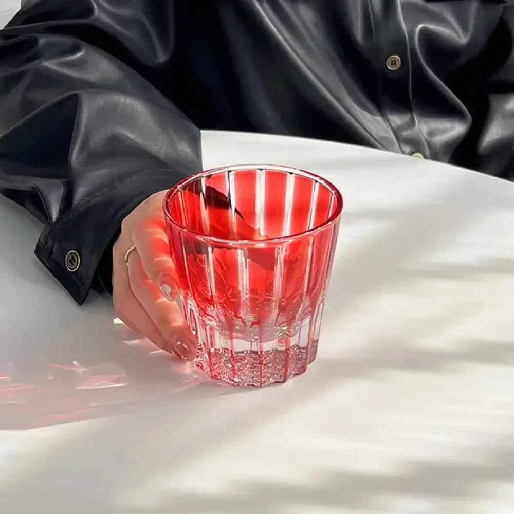Dlight Decor 200ml Star Diamond Cut Crystal Whisky Glass