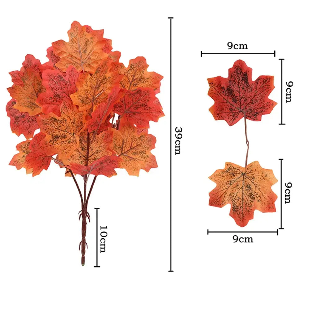 Dlight Decor 39cm Maple Leaf Branch for Autumn and Halloween Decor