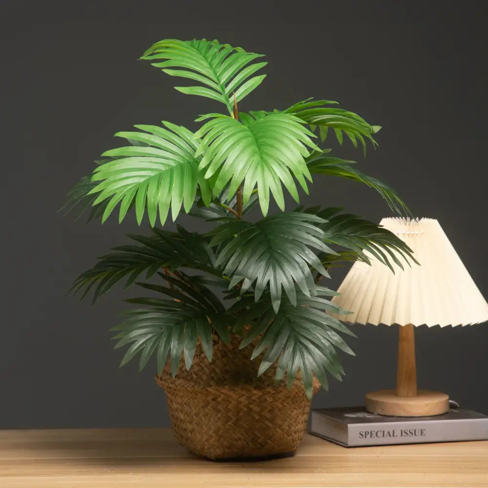 Dlight Decor 50cm Palm Tree with 14 Tropical Leaves