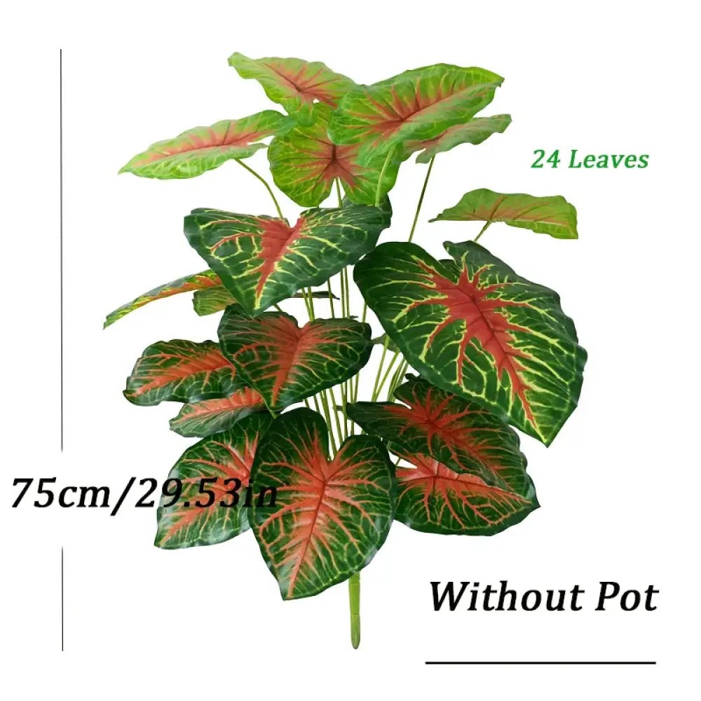 Dlight Decor 75cm Monstera Tree Branch with 24 Tropical Leaves