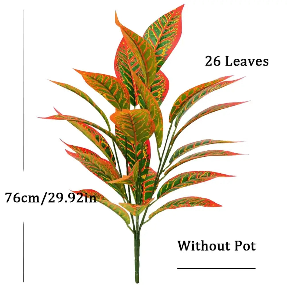 Dlight Decor 76cm Tropical Magnolia Palm Branch with 26 Leaves